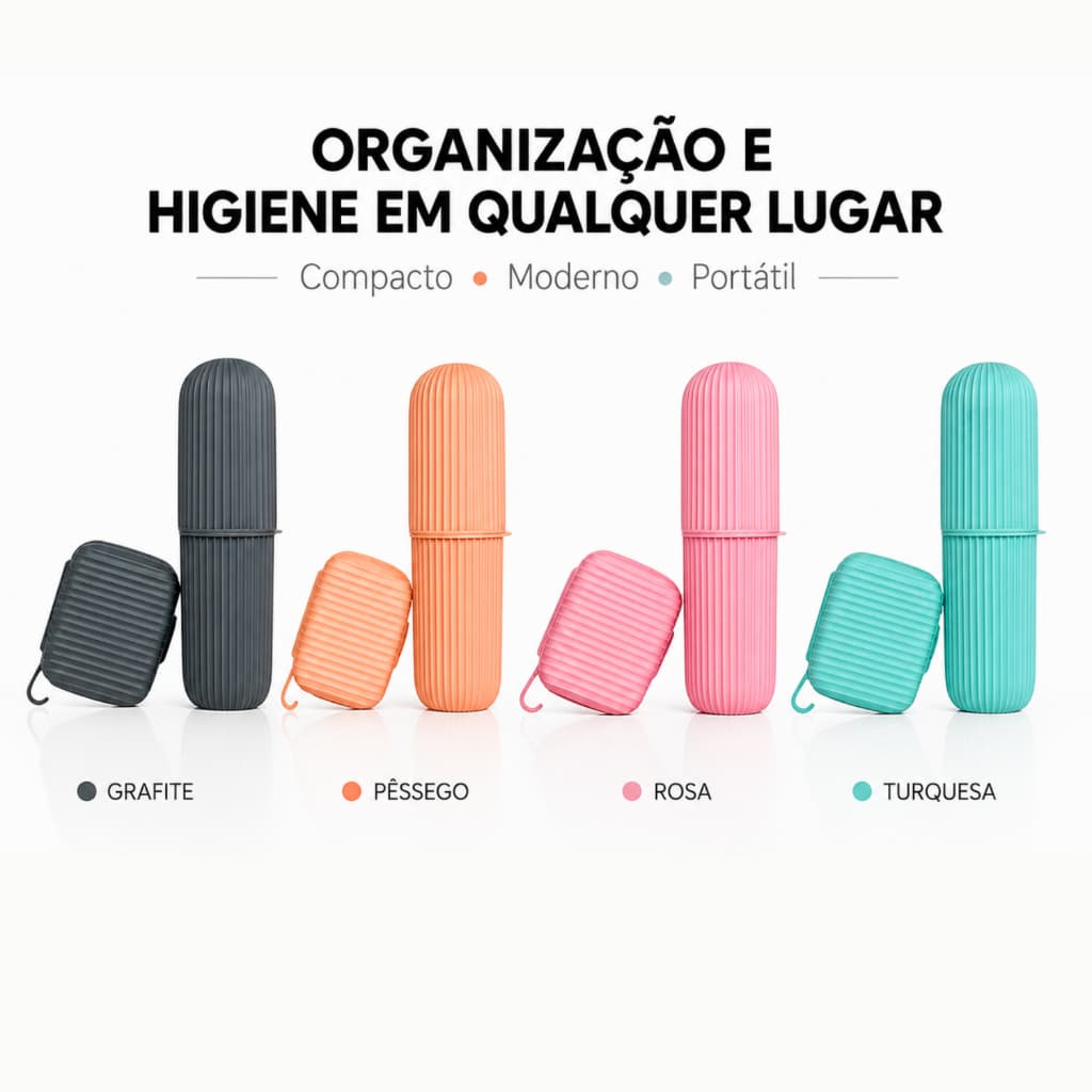 Porta Escova e Saboneteira Multiuso Plasutil – Praticidade e Higiene em Viagens