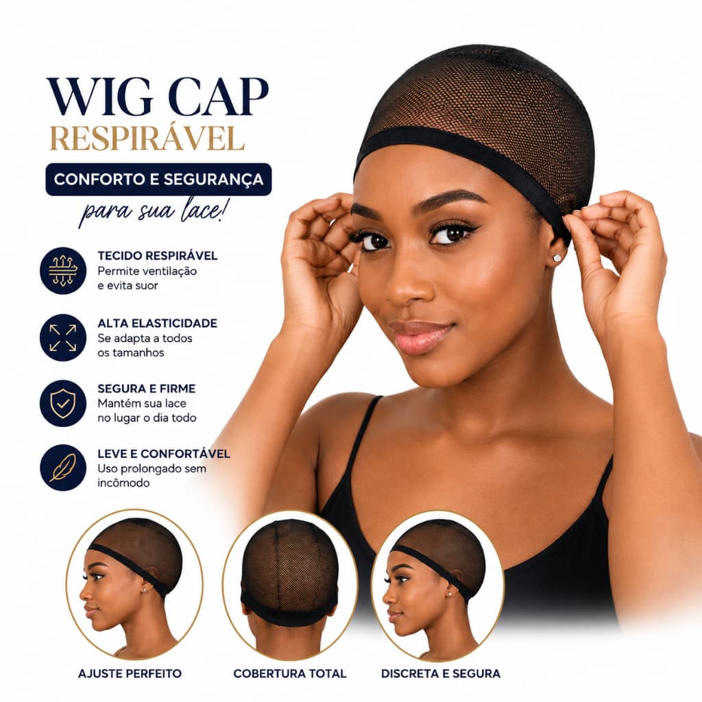Wig Cap - Touca Rede De Cabelo Respirável Preta