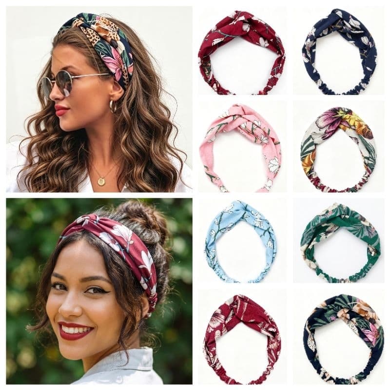 Faixa de Cabelo Turbante Estampada – Estilo Boho e Conforto