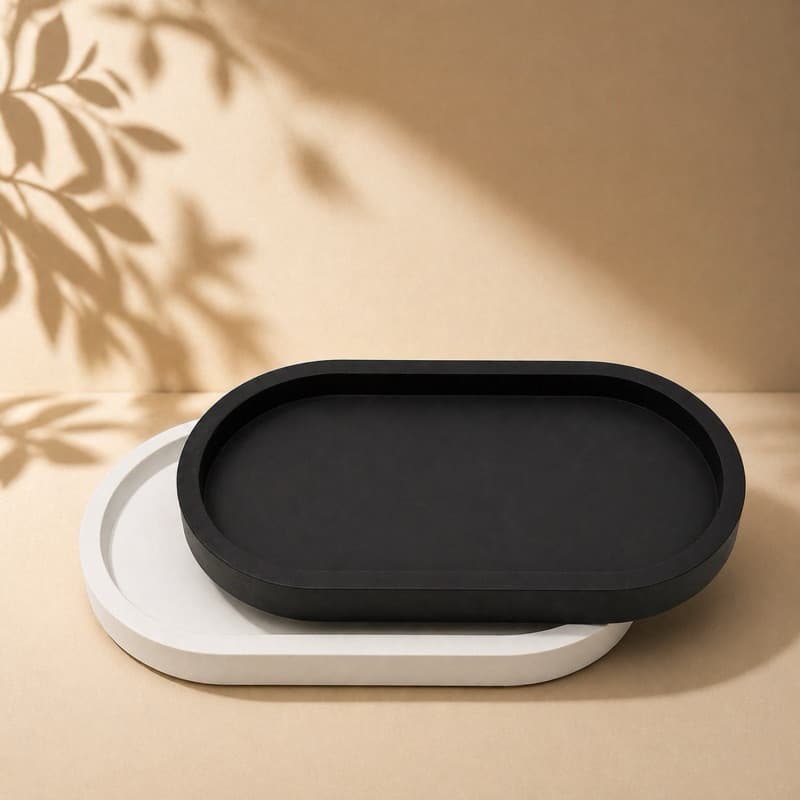 Bandeja Decorativa Oval Moderna | Porta Perfumes, Velas e Organização