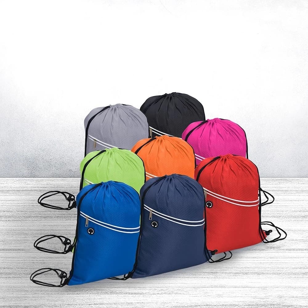 Mochila Saco Impermeável Com Entrada De Fone P/ Academia, Escola E Dia a Dia | Leve, Dobrável, Espaçosa, Alça Ajustável,