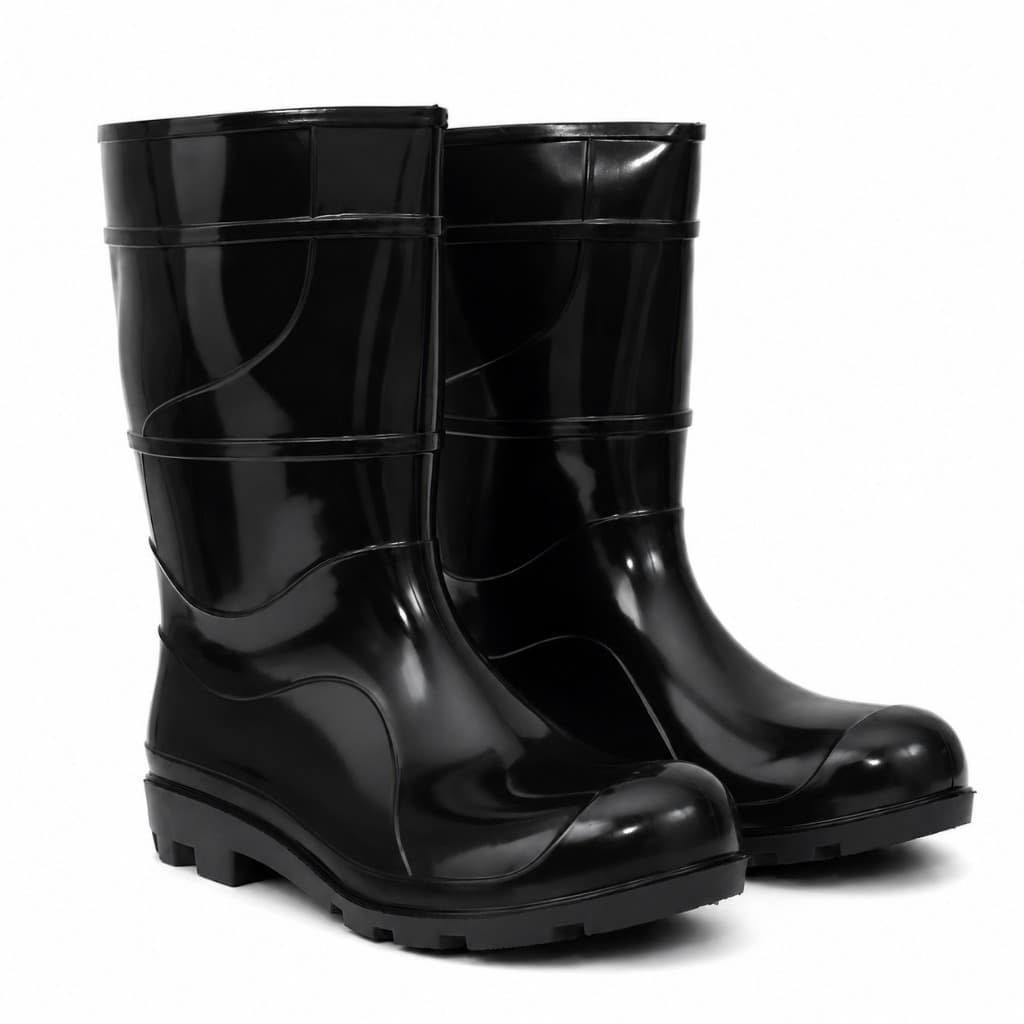 Bota Preta Motoboy Impermeável PRETA EPI PVC Proteção Chuva Entregador Galocha Limpeza ENVIO RÁPIDO !