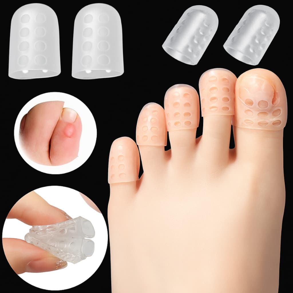 1, 10 ou 20  Protetores de Dedos Transparente em Silicone Premium para Proteção Eficaz Contra Atrito