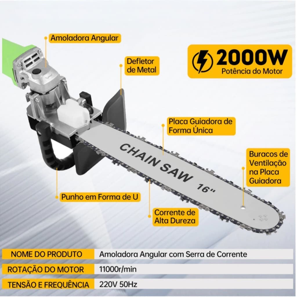 12" Chainsaw Grinder Adapter Tool Support Electroser Sander