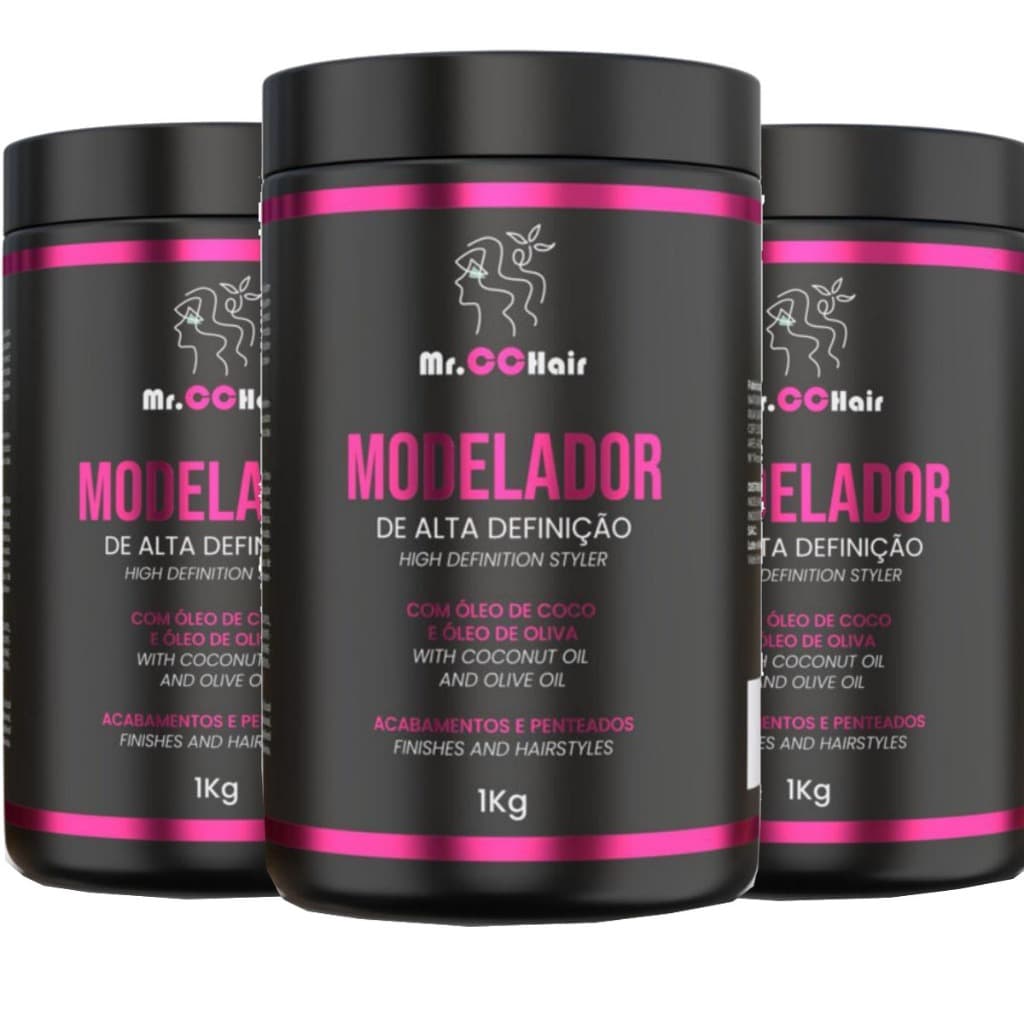 Kit 3 Modeladores de Alta Definição 1kg Kit Trancista Pomada Modeladora – Fio de Fada ou MR cc Hair
