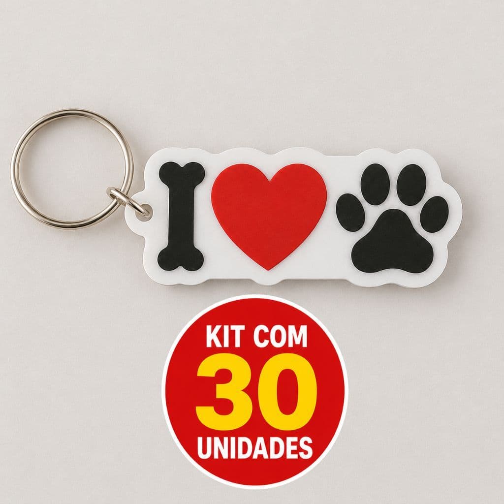 Chaveiro eu amo pet gatos cachorros ótimo para revenda, lembrancinha , mimos pet shop , mae de pet