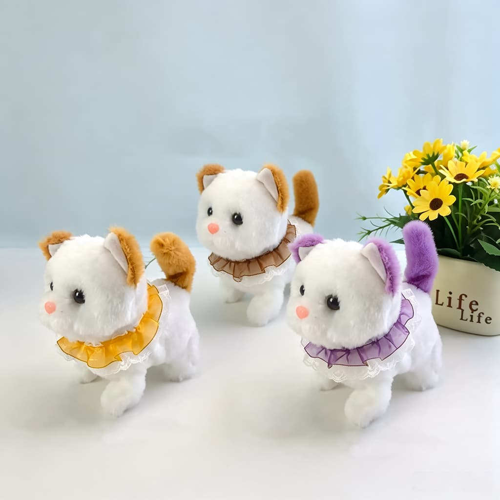 Gato Elétrico de Pelúcia: Adorável e Interativo para Crianças