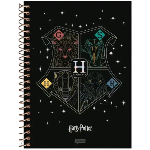 Caderno Universitário Capa Dura 1 Matéria 80 Folhas Harry Potter Premium - Jandaia