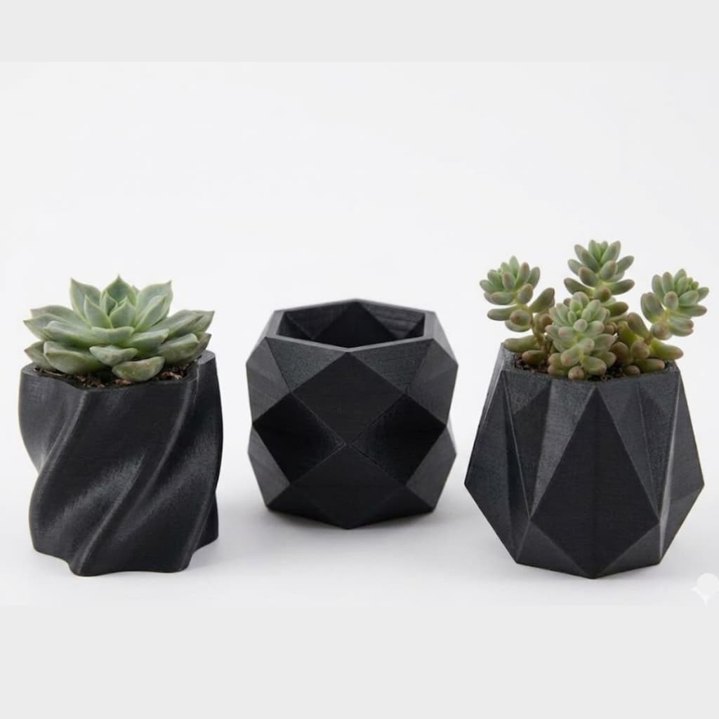 Kit 6 Vasos Decorativos com Plantas Artificiais para Sala Banheiro e Quarto