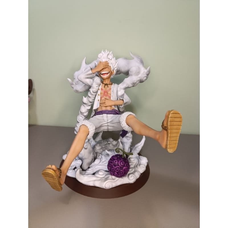 Luffy Gear 5 - Action Figure One Piece - Peça Pintada a Mão - Fotos Reais
