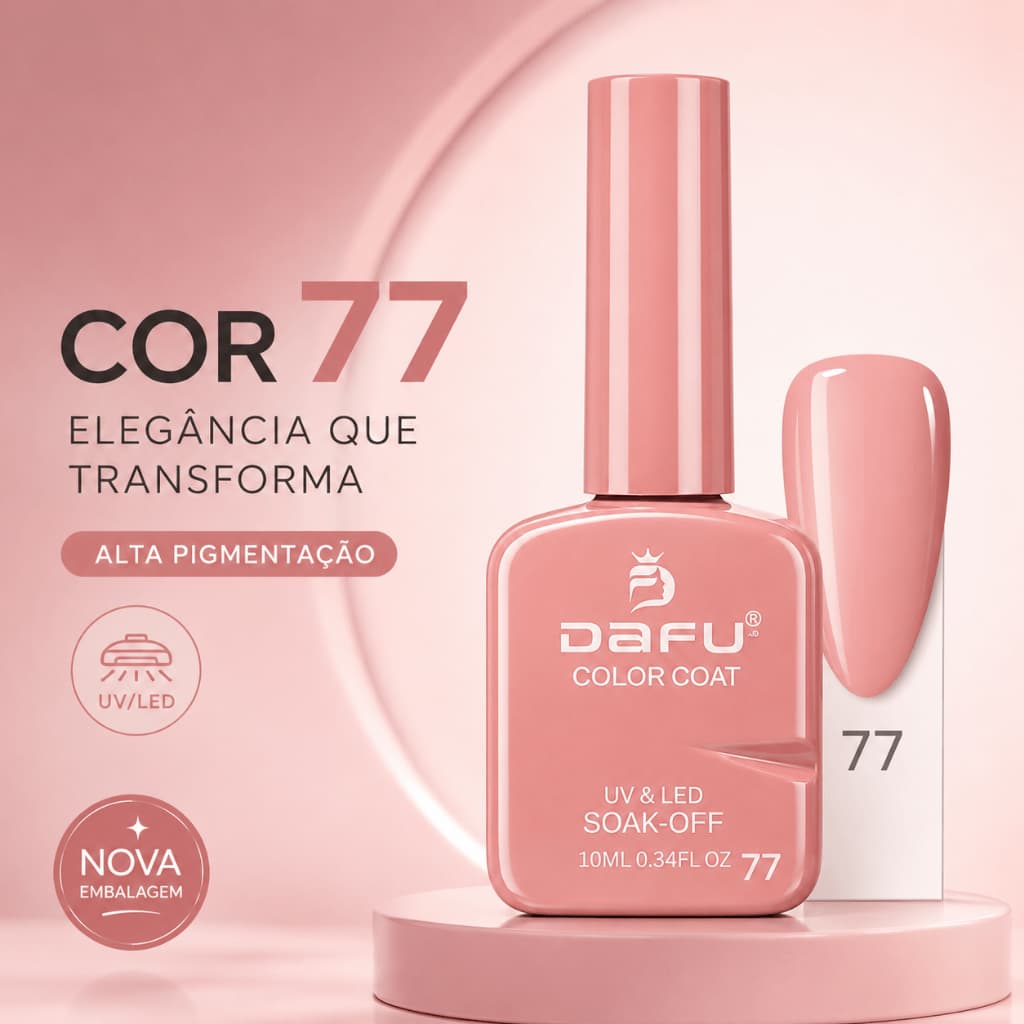 Esmalte Em Gel Dafu Cor 77 Profissional Alta Pigmentação Unhas Gel Nail Art Nova Embalagem