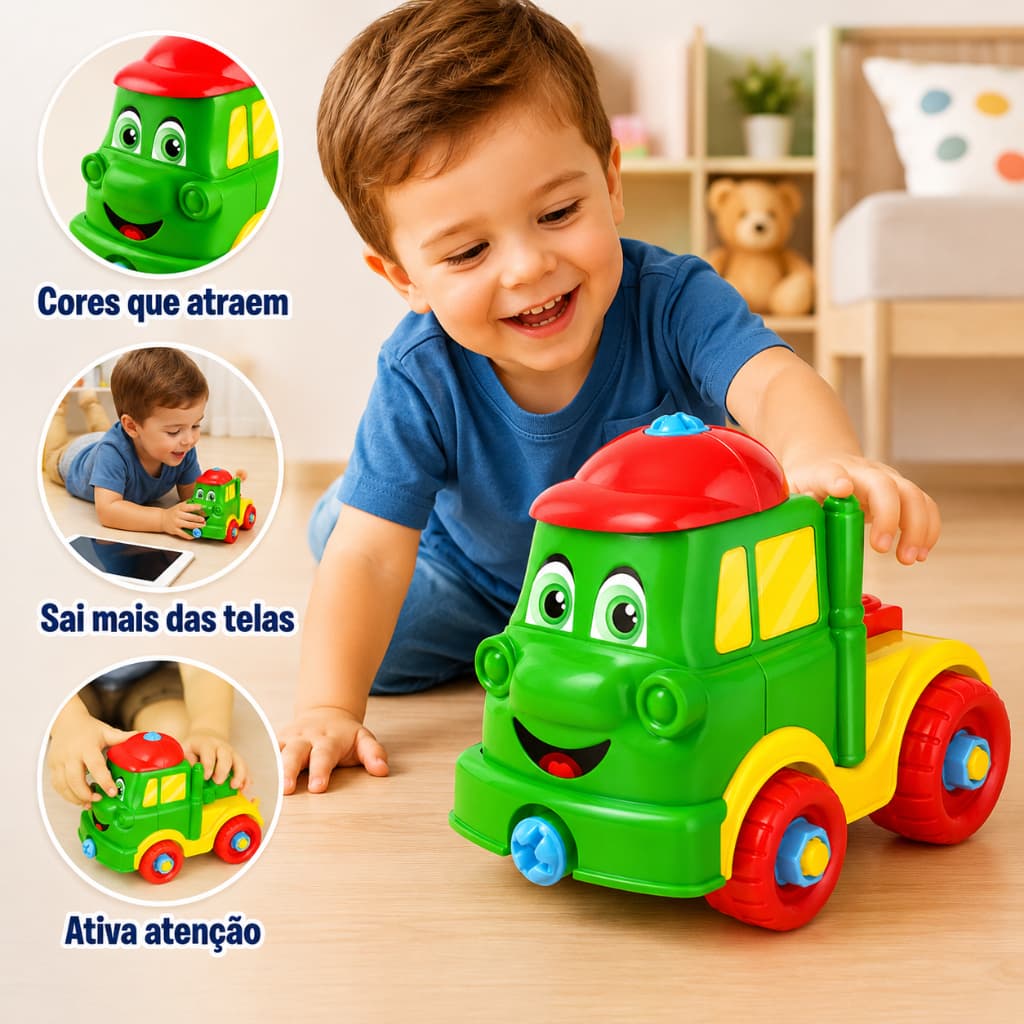 Caminhao Brinquedo para Menino Cebolinha Divertido Educativo Resistente Estimula a Criatividade
