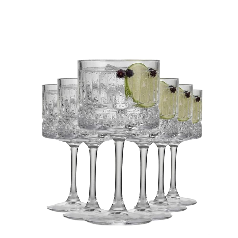 Taça De Vidro Brisa Quadrada Gin 500ml, Jogo de Taças de Vidro Gin 4pcs – Ruvolo