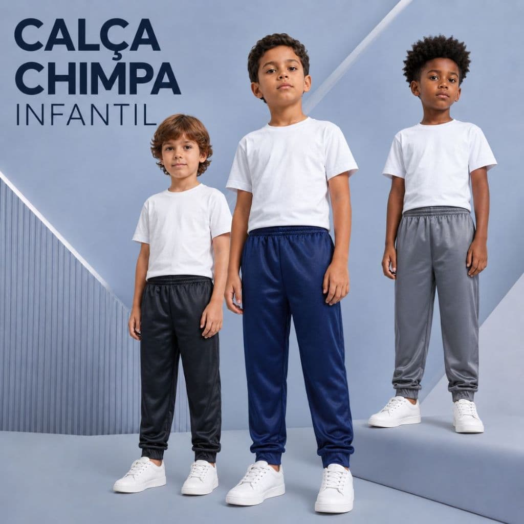 Calça Infantil De Frio Flanelada Inverno Escolar Jogger Menino Tamanhos 2 ao 8