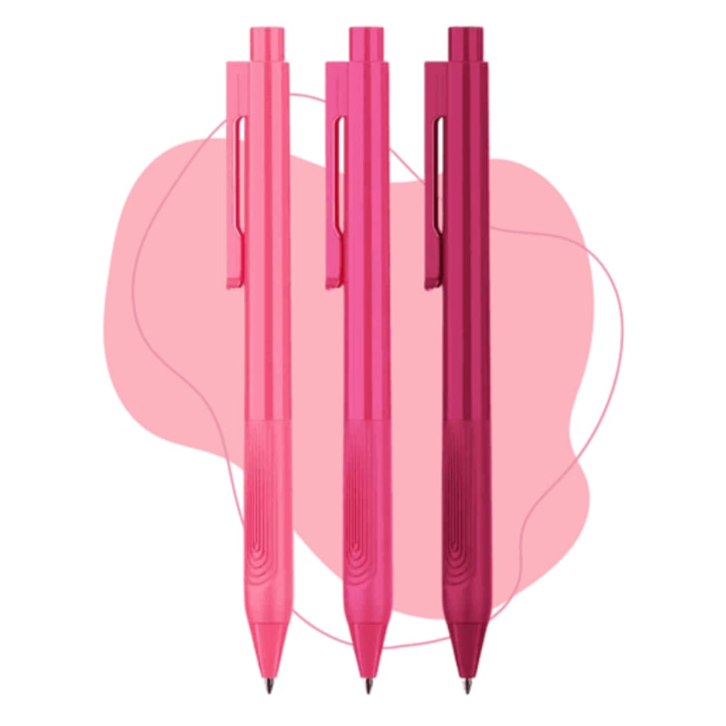 CANETA GEL TRIS HOLIC ALL ROSE 0.5 TINTA AZUL CANETA ROSA