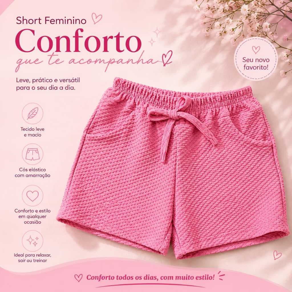 short infantil menina blogueirinha moda kids estilosa confortavel dia adia tamanho 8- 10