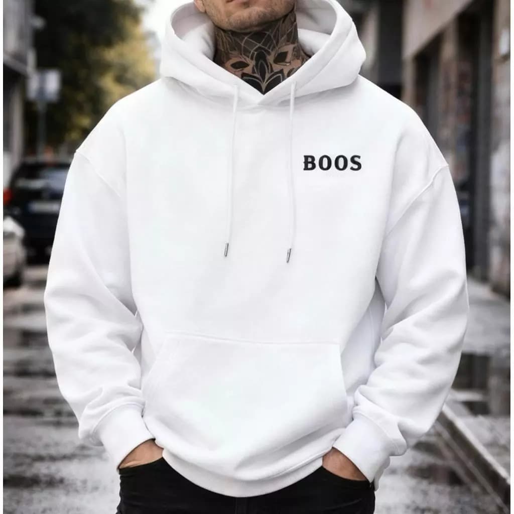 Moletom Blusa de Frio Unissex Premium Flanelado Canguru Capuz Boos Básico Unisex Duo-Street