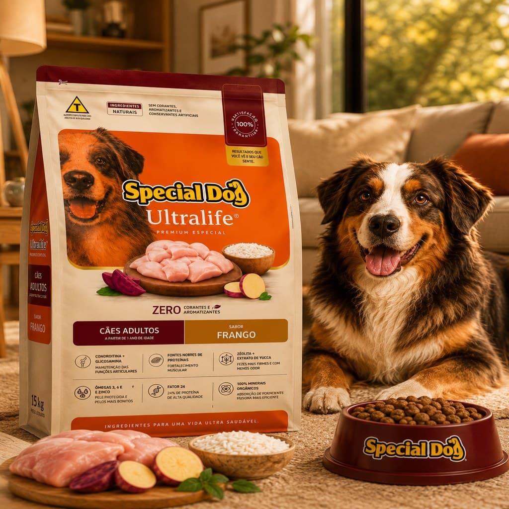 Ração Para Cachorro 15kg Special Dog Adulto Raças Medias E Grande Frango 24% Proteína