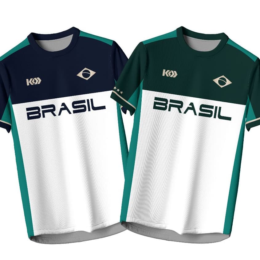 Camiseta Brasil esportiva Masculina Feminina Infantil Academia Treino Futebol Torcida 2026 copa
