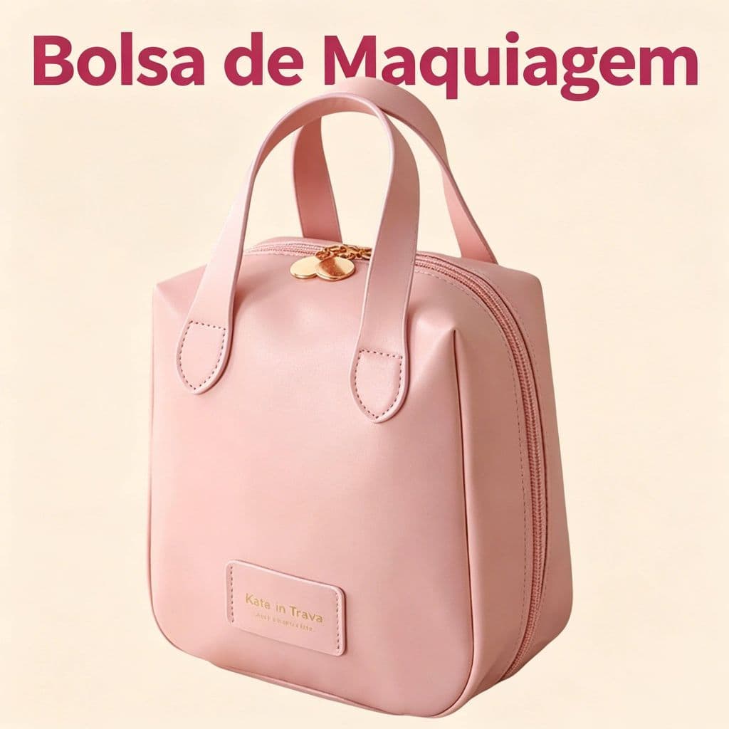 Bolsa de Viagem para Cosméticos com Alça - Impermeável, Resistente e Estilosa para Mulheres Modernas