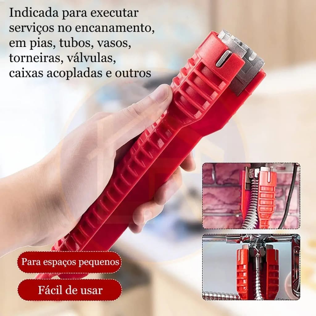 Chave Hidráulica Multifuncional Para Instalação De Pia E Torneira