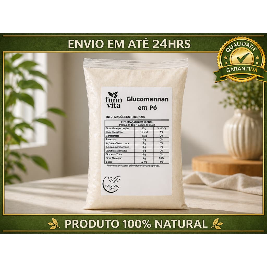GLUCOMANNAN EM PÓ 100% NATURAL - Funn vita