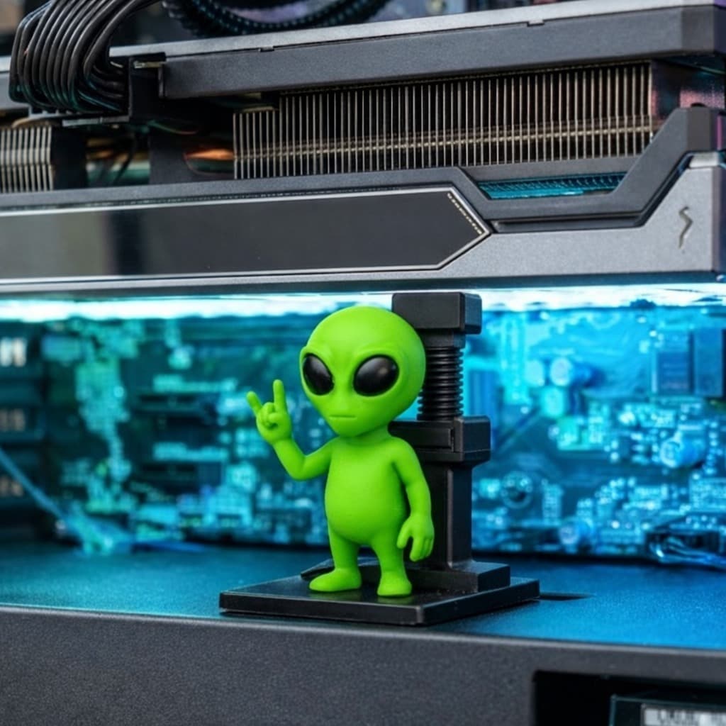 Suporte Vertical Alien Et Alienigena De Placa De Vídeo 7cm -12cm PC Gamer Extraterrestre