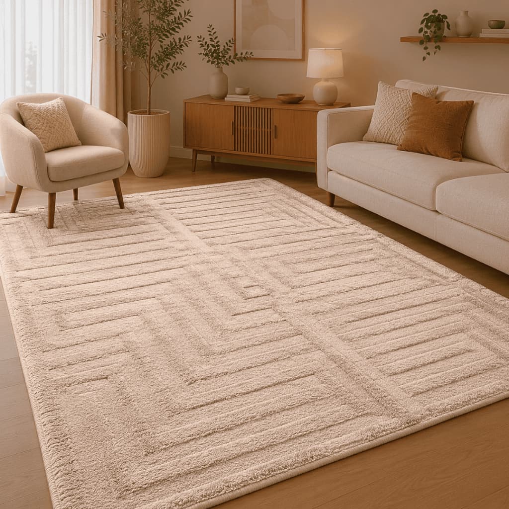 Tapete Roma 1,00x1,50m Luxo Decorativo Antiderrapante Sala Quarto