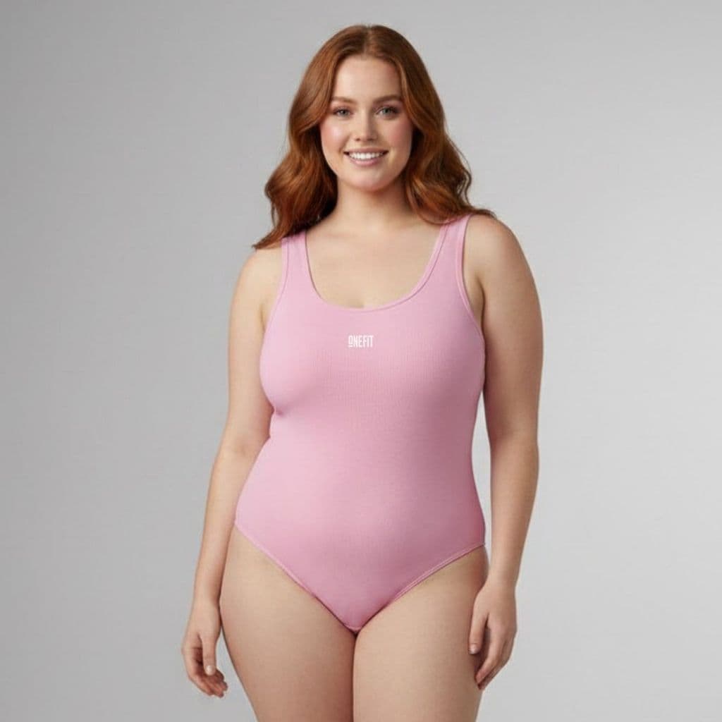 Maiô Rosa Claro Plus Size Feminino Costas Nadador Tecido Premium Resistente - Envio Imediato
