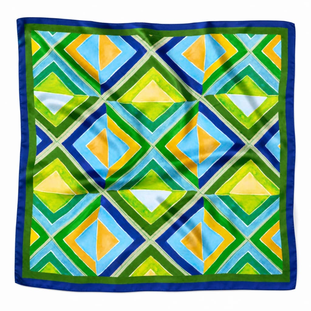 Lenço Feminino Grande 90x90 Em Cetim Para Pescoço Bolsa Cabelo Cabeça Blusa Top Edição Copa do Mundo