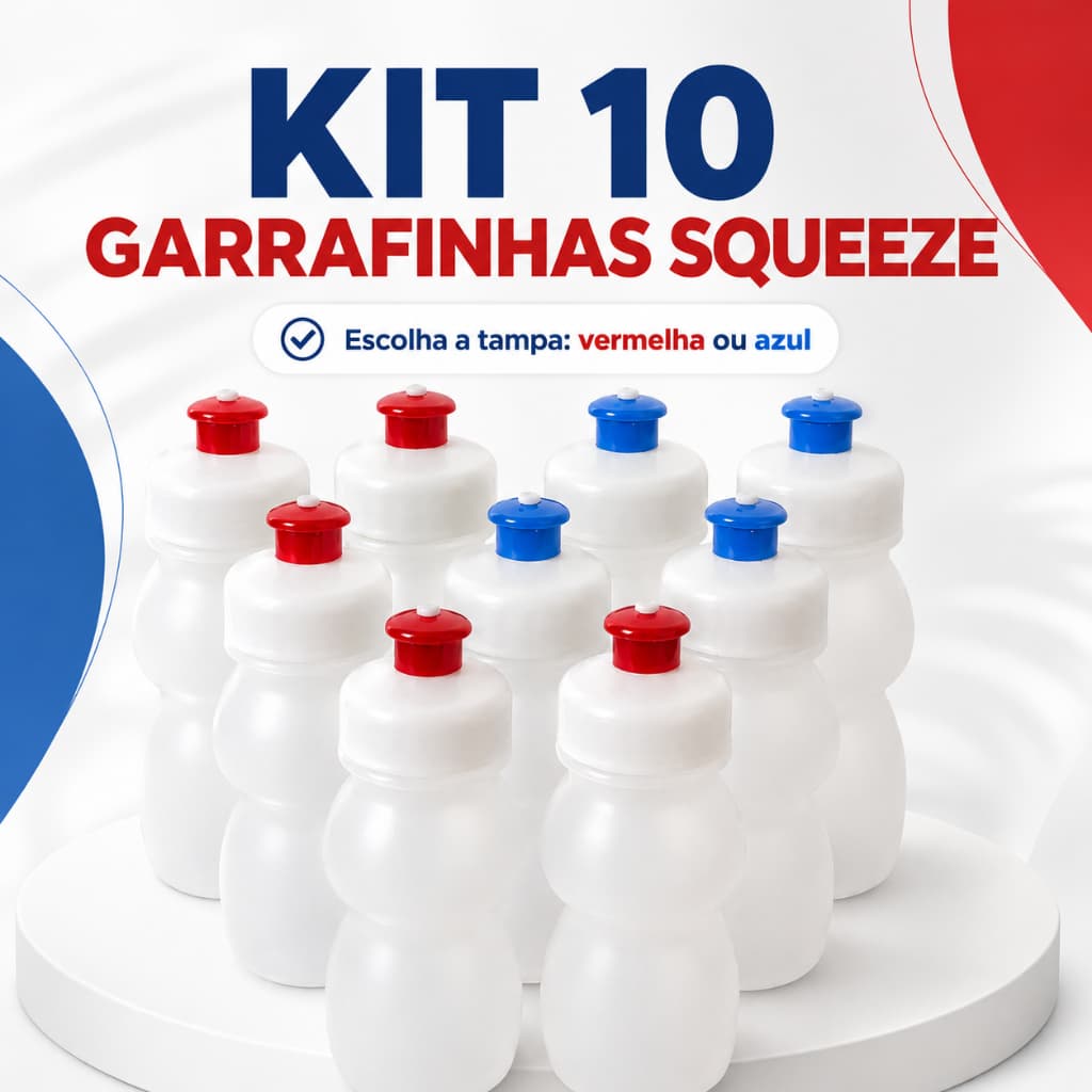 Kit 10 Garrafinhas Squeeze Para Crianças Escola Casa Refeitório