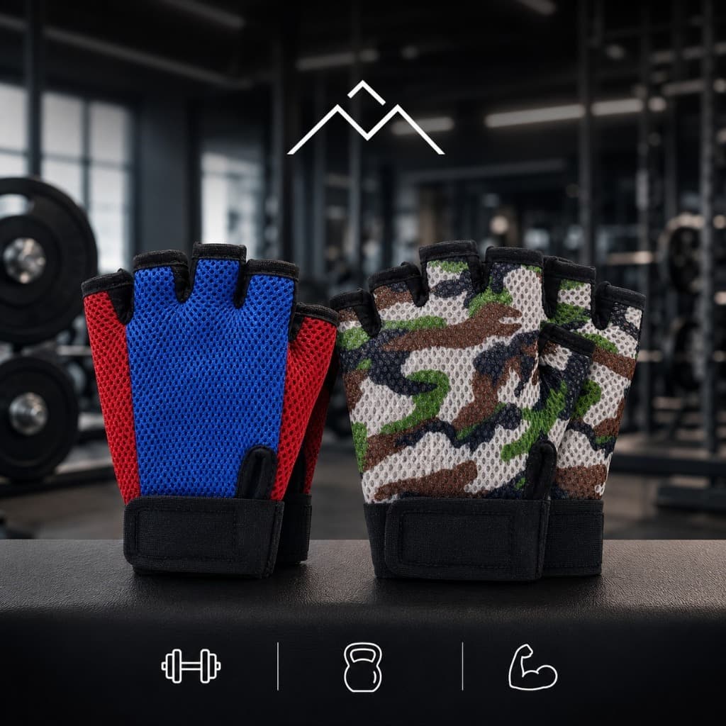 Luva Academia Grip Emborrachado Bike Crossfit Treino Intenso 1 ou 2 Pares Cor Sortida!