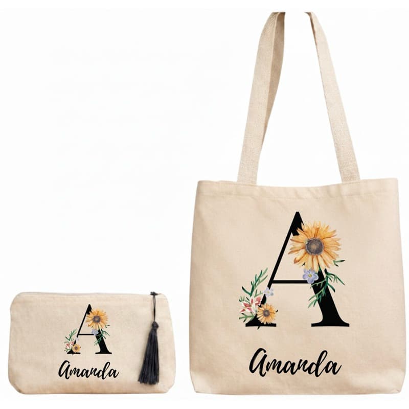 sacola de algodão cru COM NOME mimo para empresa presente para amiga bolsa com nome tote bag brinde personalizado mimo