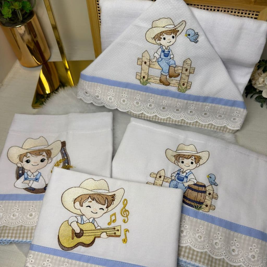 Kit fraldas de bebê personalizado bordado, passeio, ombro e boca, com toalha fralda de capuz duplo