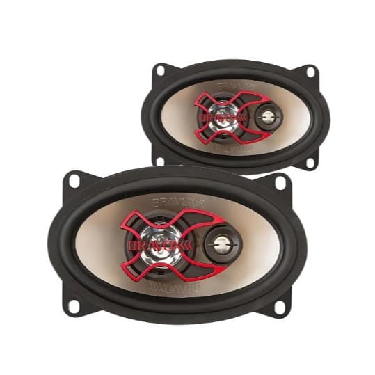 Caixa de Som Par de Alto Falantes Bravox B3x46x 4x6 Polegadas 80w Rms Triaxial.