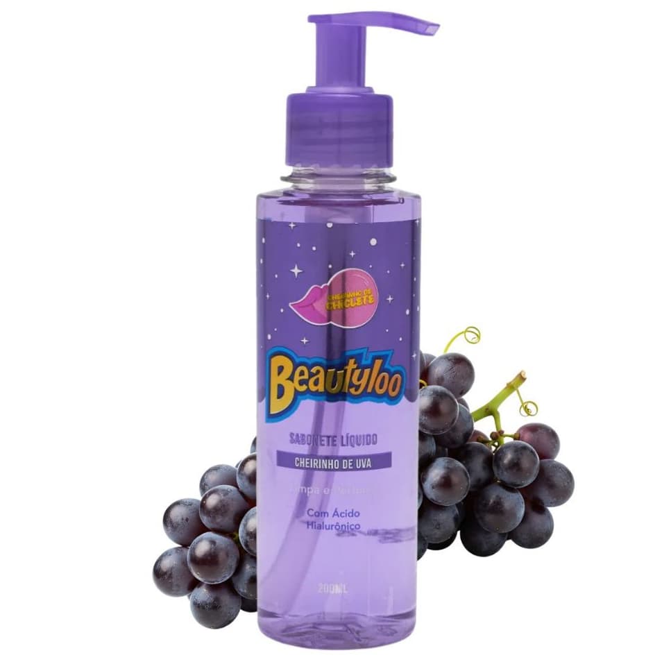 Sabonete Líquido Facial Cheirinho De Uva Beautyloo 200ml