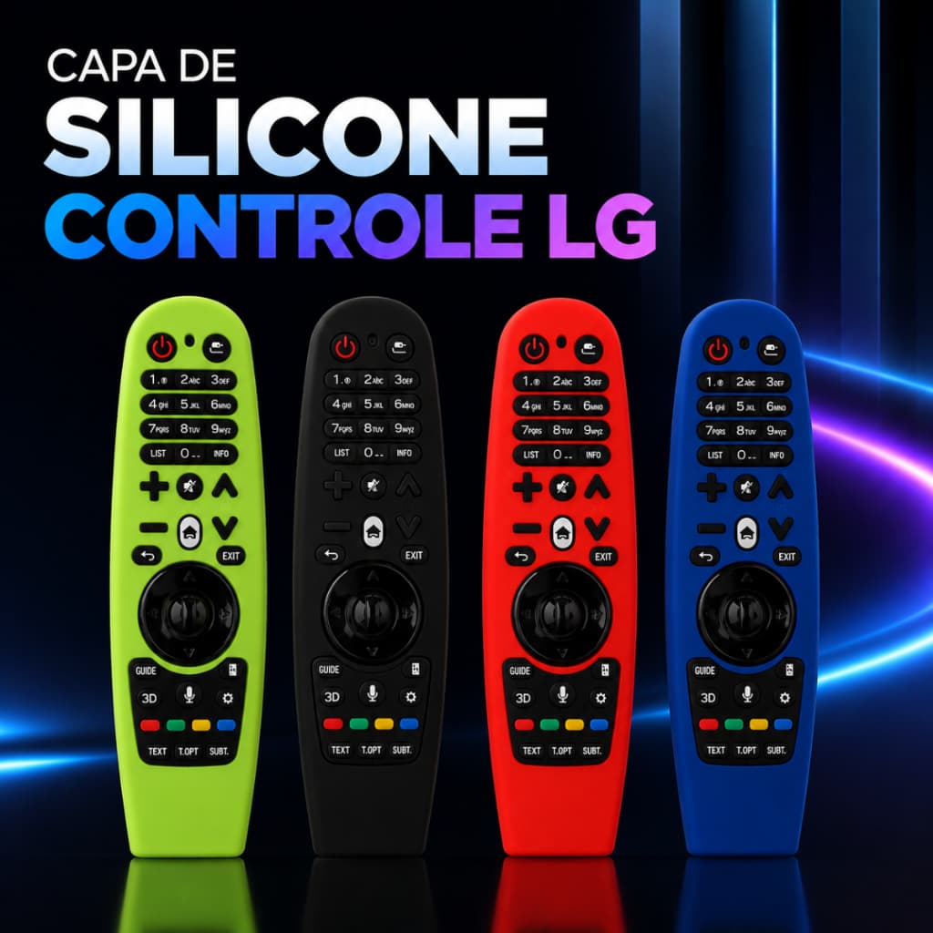 Capa Silicone Premium Controle remoto Tv LG Smart  Magic  acessório Proteção antiderrapante flexivel