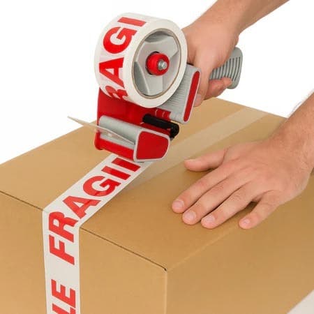 Kit Fita Adesiva Cuidado Frágil Rolo 200m Para Embalagem