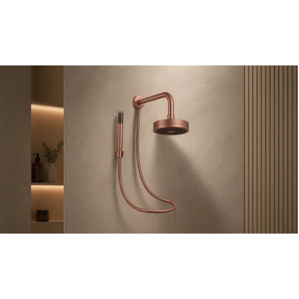 Chuveiro Evo Casa Rose Fosco Autolimpante 12,5cm