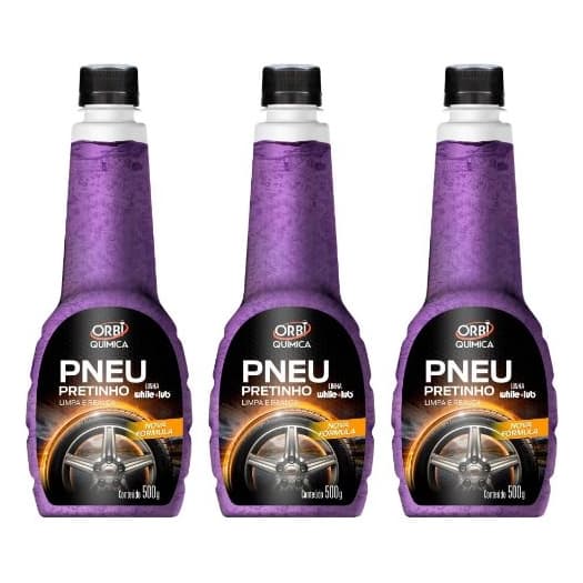 Limpa pneu Pretinho Orbi – 500ml - vonixx compatível LIMPA PNEU