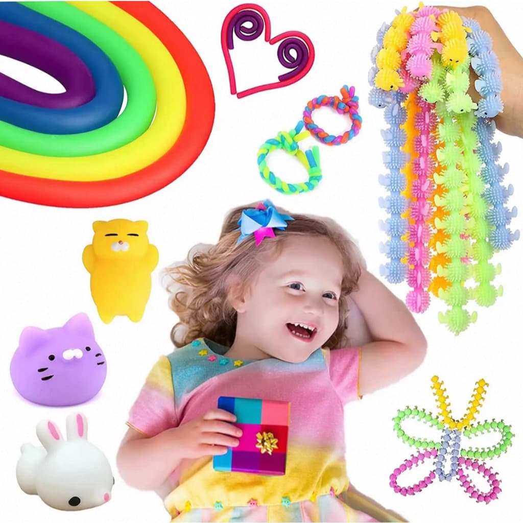 Kit 5/10/15 Brinquedo Corda de Borracha Elastica Anti Estress Modelo aleatoria