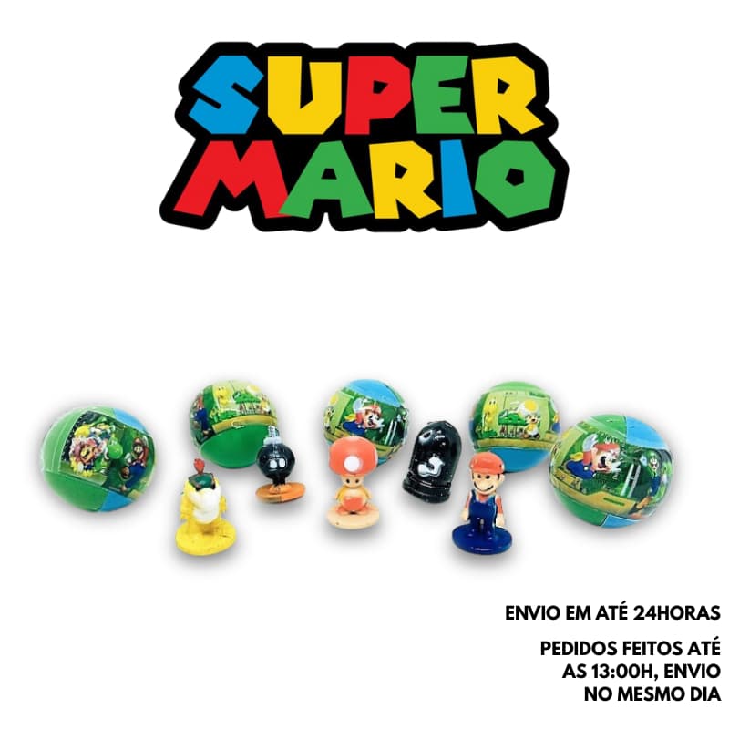 Kit Cápsulas Surpresa Super Mario com Mini Brinquedos | Lembrancinhas, Brindes e Presentes Infantis