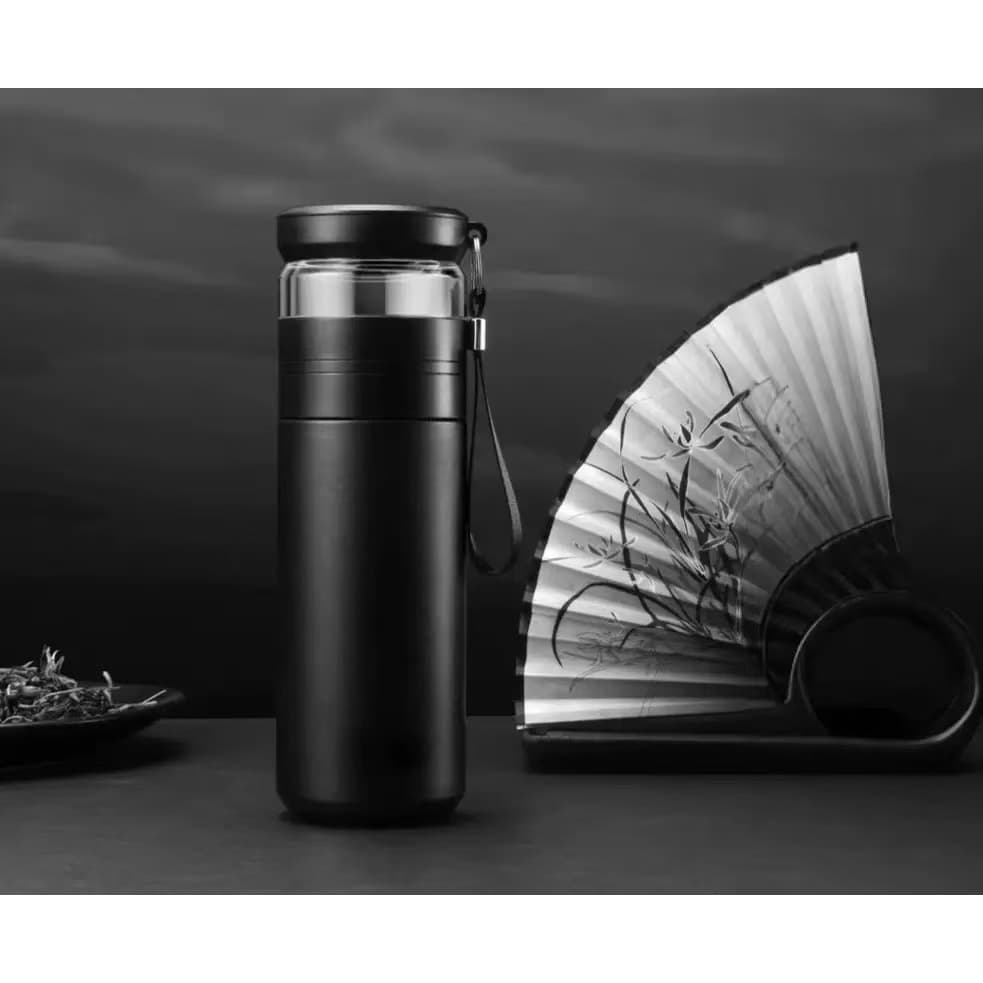 Garrafa aço inoxidavel termico para chá com filtro infusor 500 ml