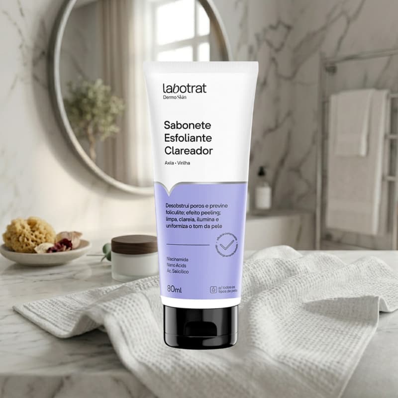 Sabonete Esfoliante Clareador Labotrat 80ml – Axilas e Virilha com Niacinamida