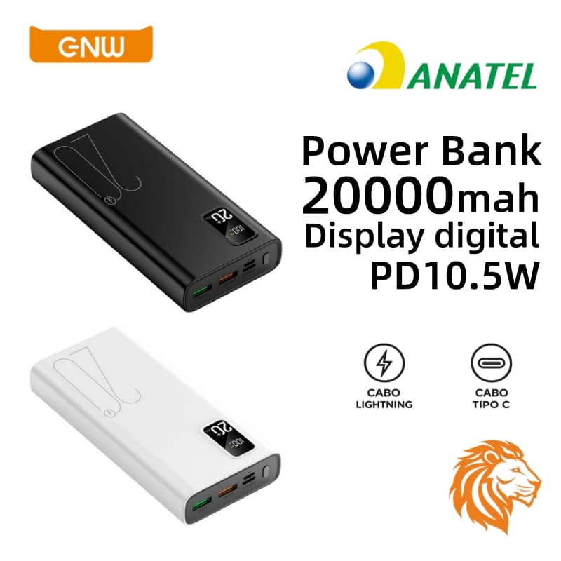 Power Bank Carregador Portátil A32 10000mAh e A33 20000mAh - 22.5W PD 18W Turbo Carga Rápida Universal