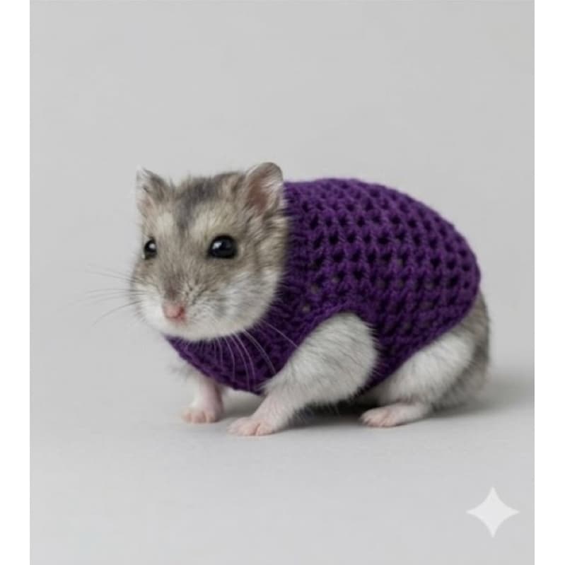 Roupa Para Hamster Ratinho Rato Crochê Quentinha Inverno Roupinha Twister Roedor Roedores Pet Doméstico Tricot Hamister