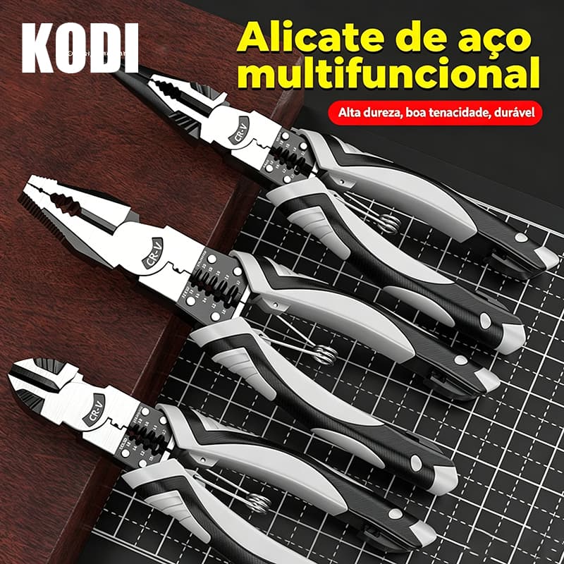 Alicate Profissional Universal Descasca Fios Ferramenta Elétrica Durável F18