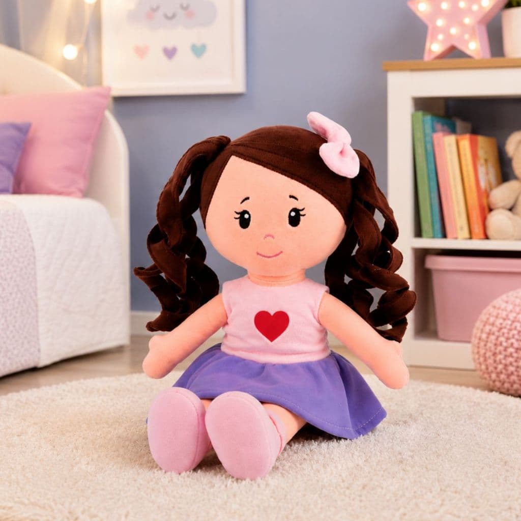 Boneca Pelúcia Lunita Pano Plush Infantil Bebê Antialérgico Decoração Naninha Presente Menina Monolo