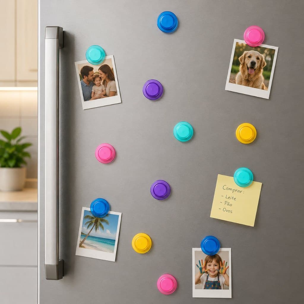Kit 10/20/30 de Ímãs Geladeira Mural Quadros Decorativos Imã Colorido De Plástico 4749