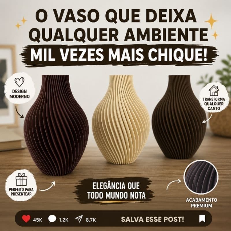 VASO MODERNO STILO 3D